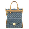 ルイヴィトン LOUIS VUITTON フラットショッパー M95018 モノグラムデニム モノグラムデニム トートバッグ ゴールド金具 青 ネームタグ欠品