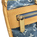 ルイヴィトン LOUIS VUITTON フラットショッパー M95018 モノグラムデニム モノグラムデニム トートバッグ ゴールド金具 青 ネームタグ欠品