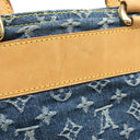 ルイヴィトン LOUIS VUITTON フラットショッパー M95018 モノグラムデニム モノグラムデニム トートバッグ ゴールド金具 青 ネームタグ欠品