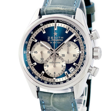 腕時計 ゼニス ZENITH エル プリメロ 36000VPH 03.2150.400/51.C705 自動巻き メンズ ブルー クロノグラフ デイト スモールセコンド