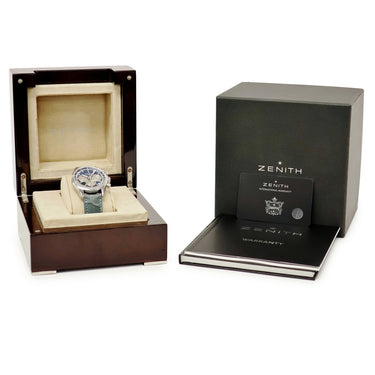 腕時計 ゼニス ZENITH エル プリメロ 36000VPH 03.2150.400/51.C705 自動巻き メンズ ブルー クロノグラフ デイト スモールセコンド