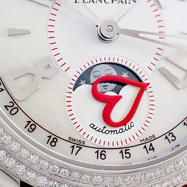 腕時計 ブランパン BLANCPAIN セントバレンタイン 2008 3363-4544-55B 自動巻き レディース 純正ダイヤ シェル ムーンフェイズ 限定