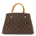 ルイヴィトン LOUIS VUITTON モンテーニュBB M41055 モノグラム モノグラムキャンバス 2WAYバッグ ゴールド金具 茶 ショルダー ハンドバッグ