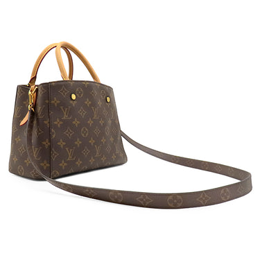 ルイヴィトン LOUIS VUITTON モンテーニュBB M41055 モノグラム モノグラムキャンバス 2WAYバッグ ゴールド金具 茶 ショルダー ハンドバッグ