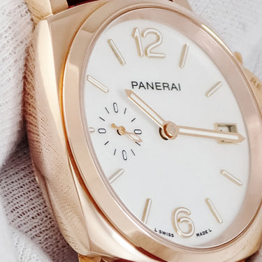 腕時計 パネライ PANERAI ルミノール ピッコロ ドゥエ ゴールドテック マドレペルラ PAM01280 X番 自動巻き レディース X番 K18 シェル