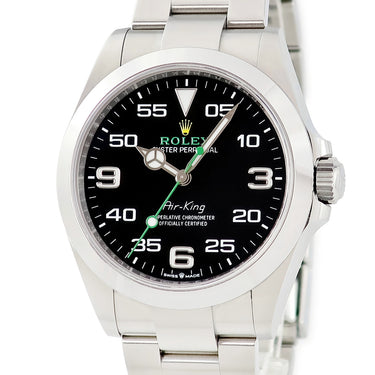 腕時計 ロレックス ROLEX エアキング 126900 ランダム番 自動巻き メンズ ランダム番 ブラック ベンツ針 アラビア オイスターブレス