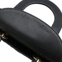 クリスチャン・ディオール Christian Dior レディディオール ブラック レザー 2WAYバッグ ゴールド金具 黒 ショルダー ハンドバッグ 星座