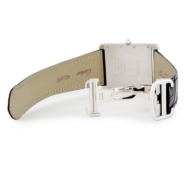 腕時計 カルティエ Cartier タンク ルイ カルティエ XL WT200006 手巻き メンズ K18WG無垢 純正ダイヤ スクエア ローマン 薄型