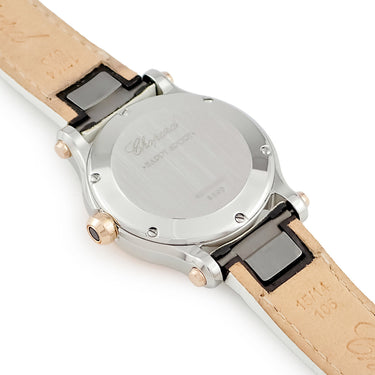 腕時計 ショパール CHOPARD ハッピースポーツ 278590-6001 クオーツ レディース K18RG×SS コンビ 純正ダイヤ&ピンクサファイア
