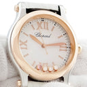 腕時計 ショパール CHOPARD ハッピースポーツ 278590-6001 クオーツ レディース K18RG×SS コンビ 純正ダイヤ&ピンクサファイア