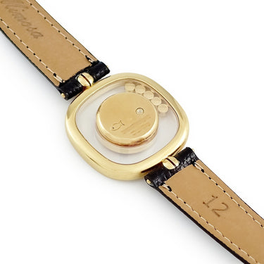 腕時計 ショパール CHOPARD ハッピーダイヤモンド 20/4959 クオーツ レディース K18YG無垢 純正ダイヤ ムービング