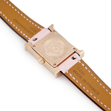 腕時計 エルメス HERMES Hウォッチ TPM HH1.174 クオーツ レディース K18PG無垢 純正ダイヤ ピンク H型