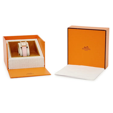 腕時計 エルメス HERMES Hウォッチ TPM HH1.174 クオーツ レディース K18PG無垢 純正ダイヤ ピンク H型