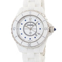 腕時計 シャネル CHANEL J12 H2541 クオーツ レディース サファイア ホワイト セラミック 逆回転防止ベゼル 限定
