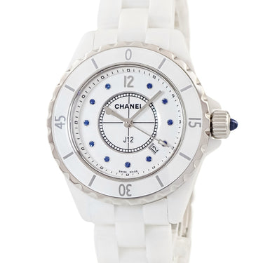 腕時計 シャネル CHANEL J12 H2541 クオーツ レディース サファイア ホワイト セラミック 逆回転防止ベゼル 限定