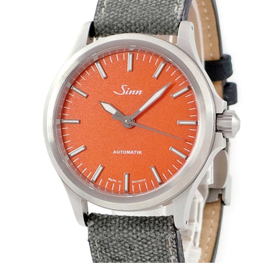 腕時計 ジン SINN 556 カーネリアンレッド 556.CR 自動巻き メンズ オレンジ バー シースルーバック 限定