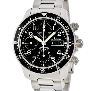 腕時計 ジン SINN 103 クロノグラフ 103.B.SA.AUTO 自動巻き メンズ ブラック アラビア デイデイト 回転ベゼル ドイツ時計