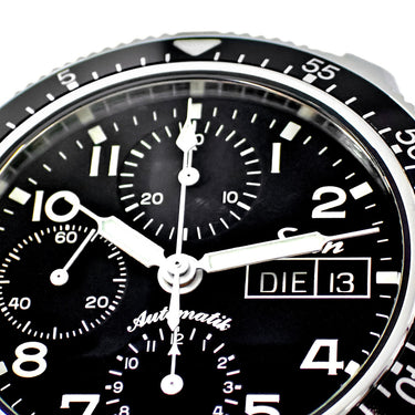 腕時計 ジン SINN 103 クロノグラフ 103.B.SA.AUTO 自動巻き メンズ ブラック アラビア デイデイト 回転ベゼル ドイツ時計