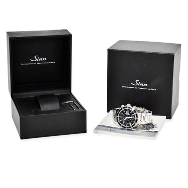 腕時計 ジン SINN 103 クロノグラフ 103.B.SA.AUTO 自動巻き メンズ ブラック アラビア デイデイト 回転ベゼル ドイツ時計