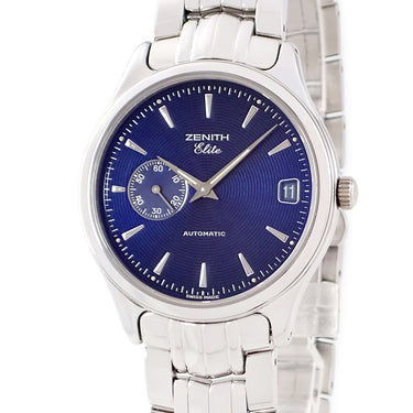 腕時計 ゼニス ZENITH クラス エリート デイト 02.0040.680/51 自動巻き メンズ ブルー スモールセコンド ポストヴィンテージ