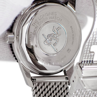 腕時計 ロンジン LONGINES ヘリテージ スキンダイバー L2.822.4 自動巻き メンズ ブラック アラビア バー 逆回転防止ベゼル 復刻