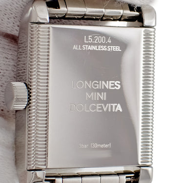 腕時計 ロンジン LONGINES ドルチェヴィータ ミニ L5.200.4.71.6 クオーツ レディース 青針 ローマン スモールセコンド ギョウシェ