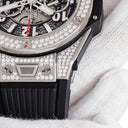 腕時計 ウブロ HUBLOT ビッグバン ウニコ チタニウム パヴェ 411.NX.1170.RX.1704 自動巻き メンズ 純正ダイヤ スケルトン