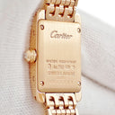 腕時計 カルティエ Cartier タンク アメリカン ミニ WB710012 クオーツ レディース K18PG無垢 純正ダイヤ ギョウシェ 青針