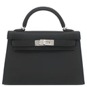 エルメス HERMES ミニケリードゥ 外縫い ブラック ヴォーエプソン 2WAYバッグ シルバー金具 新品 未使用 黒 ショルダー 2026年製