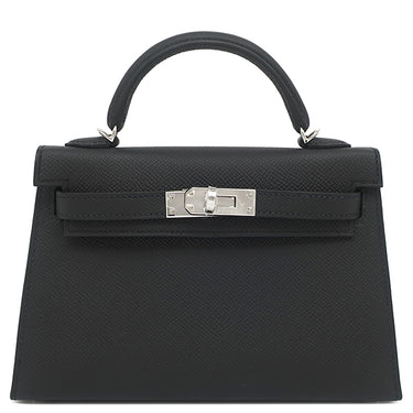 エルメス HERMES ミニケリードゥ 外縫い ブラック ヴォーエプソン 2WAYバッグ シルバー金具 新品 未使用 黒 ショルダー 2026年製