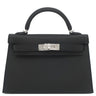 エルメス HERMES ミニケリードゥ 外縫い ブラック ヴォーエプソン 2WAYバッグ シルバー金具 新品 未使用 黒 ショルダー 2026年製