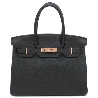 エルメス HERMES バーキン30 ブラック トゴ ハンドバッグ ローズゴールド金具 黒 ピンクゴールド PG金具 RG金具 リカラー有