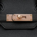 エルメス HERMES バーキン30 ブラック トゴ ハンドバッグ ローズゴールド金具 黒 ピンクゴールド PG金具 RG金具 リカラー有
