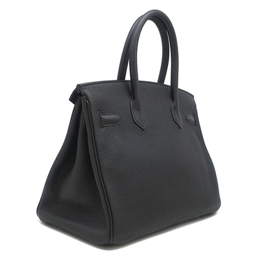 エルメス HERMES バーキン30 ブラック トゴ ハンドバッグ ゴールド金具 黒