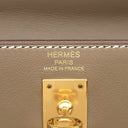 エルメス HERMES ケリー25 内縫い エトゥープ ヴォースイフト 2WAYバッグ ゴールド金具 グレージュ