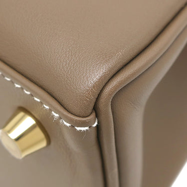 エルメス HERMES ケリー25 内縫い エトゥープ ヴォースイフト 2WAYバッグ ゴールド金具 グレージュ