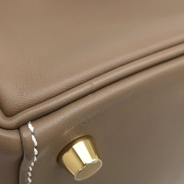エルメス HERMES ケリー25 内縫い エトゥープ ヴォースイフト 2WAYバッグ ゴールド金具 グレージュ