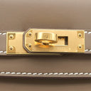 エルメス HERMES ケリー25 内縫い エトゥープ ヴォースイフト 2WAYバッグ ゴールド金具 グレージュ