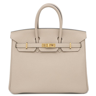 エルメス HERMES バーキン 25 トゥルティエールグレー トゴ ハンドバッグ ゴールド金具