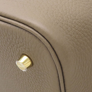 エルメス HERMES ピコタンロックMM エトゥープ トリヨンクレマンス ハンドバッグ ゴールド金具 新品 未使用 グレージュ 2025年製