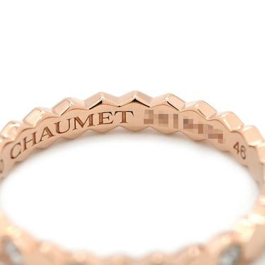 ショーメ CHAUMET ビー ドゥ ショーメ ダイヤ 081933 ピンクゴールド K18PG ダイヤモンド #46(JP6) リング 指輪 ビーマイラブ ハニカム 6号