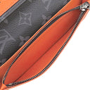 ルイヴィトン LOUIS VUITTON ポルトフォイユ ブラザ M25846 サンライズ オレンジ モノグラムエクリプス 長財布 シルバー金具 黒 二つ折り
