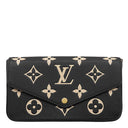 ルイヴィトン LOUIS VUITTON ポシェット フェリシー M82479 ブラックベージュ モノグラムアンプラント チェーンウォレット ゴールド金具 黒