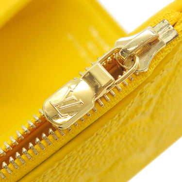 ルイヴィトン LOUIS VUITTON ポルトフォイユ ヴィクトリーヌ M14156 ギンコイエロー モノグラムアンプラント 三つ折り財布 ゴールド金具 黄色