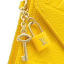 ルイヴィトン LOUIS VUITTON ポルトフォイユ ヴィクトリーヌ M14156 ギンコイエロー モノグラムアンプラント 三つ折り財布 ゴールド金具 黄色
