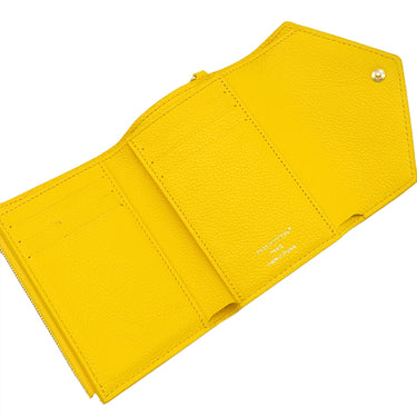 ルイヴィトン LOUIS VUITTON ポルトフォイユ ヴィクトリーヌ M14156 ギンコイエロー モノグラムアンプラント 三つ折り財布 ゴールド金具 黄色