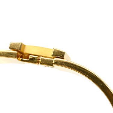 エルメス Hermes クリックHH PM ネイビー×ゴールド GP エナメル ブレスレット ブルー 青 紺 Hブレス
