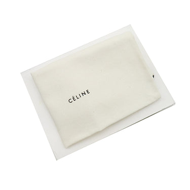セリーヌ CELINE ストラップ ラージ マルチファンクション グレー×ブルー レザー 長財布 シルバー金具 バイカラー