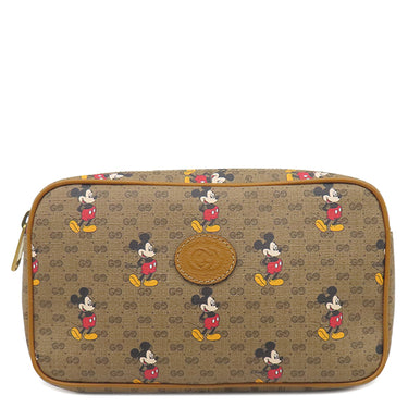グッチ GUCCI GGスプリーム ディズニー ミッキー ベルトバッグ 602695 ブラウン GGスプリームキャンバス レザー ボディバッグ ヴィンテージ金具 アウトレット品