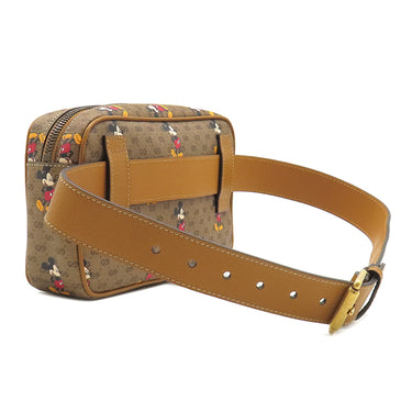 グッチ Gucci GGスプリーム ディズニー ミッキー ベルトバッグ 602695 ブラウン GGスプリームキャンバス レザー ボディバッグ ヴィンテージ金具 アウトレット品